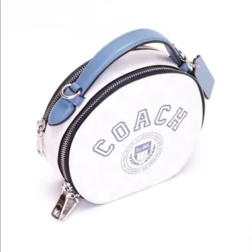 NWT COACH CB870 CANTEEN CROSSBODY IN SIGNATURE‎ CANVAS WITH VARSITY MOTIF - Picture 5 of 13